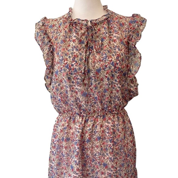 BB DAKOTA by Steve Madden Maxi Dress size M Floral prairie tiered cottage core - Picture 2 of 12